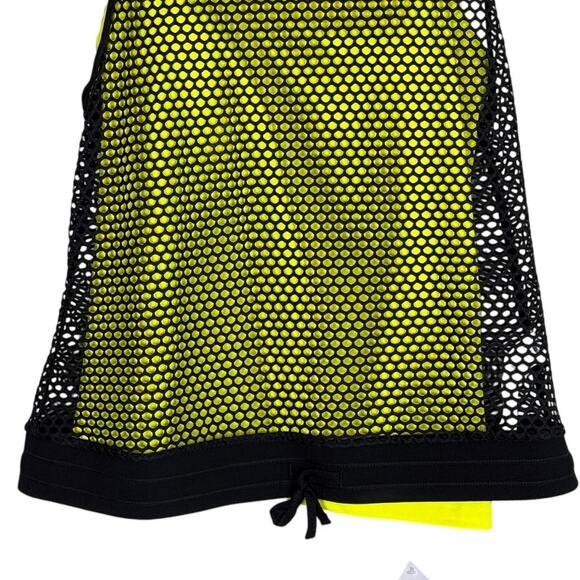 NWT Fabletics Neon Carly Workout Tank and Fishnet Cover XL Neon Yellow #3405 - Picture 10 of 14